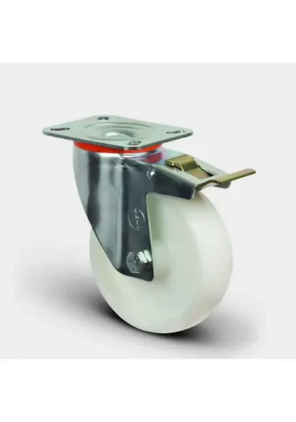 Em01Zkz100F Döner Tablalı Frenli Poliamid Tekerlek Çap:100 140 kg Taşır