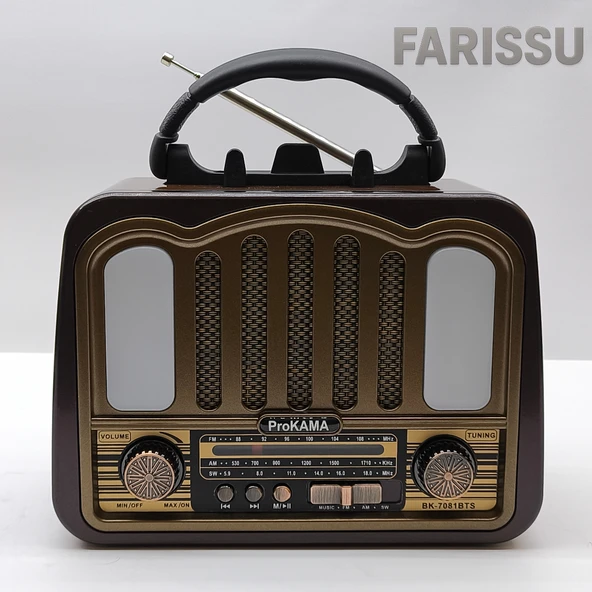 Solar Şarjlı Müzik Kutusu: AM/FM/SW Radyo & Bluetooth Hoparlör (BK-7081BTS) - 7