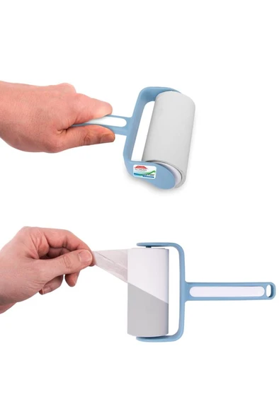 Tüy Toplayıcı Rulo, Kedi Köpek Tüyü Elbise Kanepe Araba Koltuğu Yapışkanlı Temizleme Rulo 60 Yaprak - Resim 8