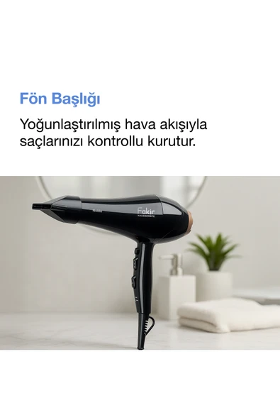 Fakir Noble Ac Motor Saç Kurutma Makinesi - Siyah - 4