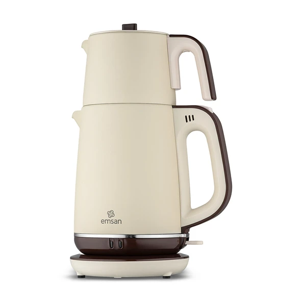 Emsan Nostalji 1737H Paslanmaz Çelik Çay Makinesi Krem - Resim 5