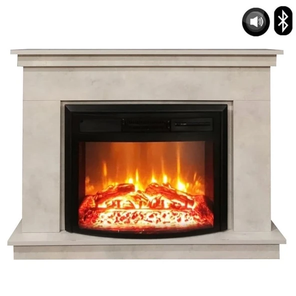 Dlc 1164S Retro 1800 Watt Taş Desenli Bluetooth ve Ses Efektli Dekoratif Elektrikli Şömine ürün görseli