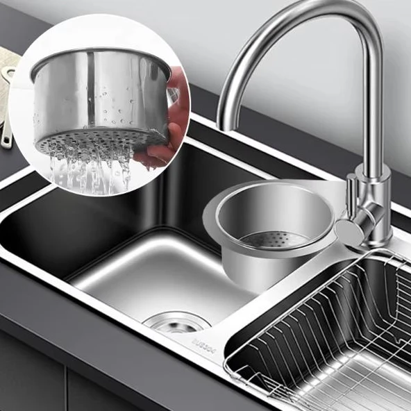 Kuğu Tasarımlı Paslanmaz Lavabo Drenaj Sepeti ürün görseli 1