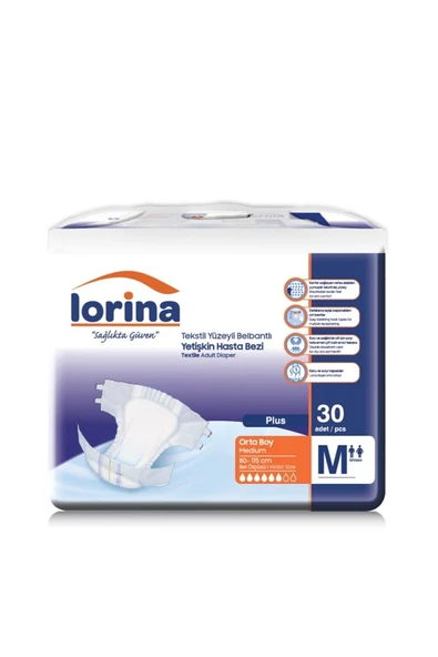 Lorina Yetişkin Hasta Bezi Belbantlı  Medium 30 lu (80 x 115 cm) ürün görseli 1