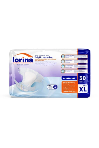 Lorina Belbantlı Bez 2x30 Adet Xl - Resim 4