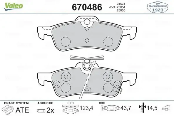 Toyota Arka Fren Balatası Yarıs 1,0vvt I / 1,3 Vvt I / D 4d 01 / 06> Arac Uretim Yeri Fransa Abs LI Honda C - Valeo 670486 - Resim 1
