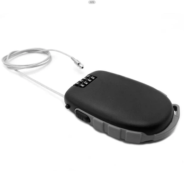 Knmaster Motosiklet Kaskı Kilidi + Knmaster Karbon Çanta Hediyeli Esnek Kablo ve Üst Düzey Koruma - 4