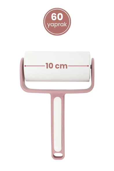 Tüy Toplayıcı Rulo, Kedi Köpek Tüyü Elbise Kanepe Araba Koltuğu Yapışkanlı Temizleme Rulo 60 Yaprak - Resim 12