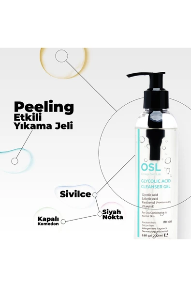 Osl Omega Skin Lab Glikolik Makyaj ve Yüz Temizleme Jeli 200 ml - 3