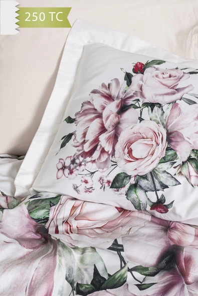 Varol 250 TC Bambu Karışımlı Pamuk Saten Nevresim Takımı – Çift Kişilik - VİNTAGE - Resim 3