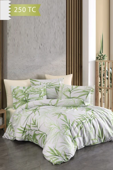Varol 250 TC Bambu Karışımlı Pamuk Saten Nevresim Takımı – Family Size - BAMBOO ürün görseli