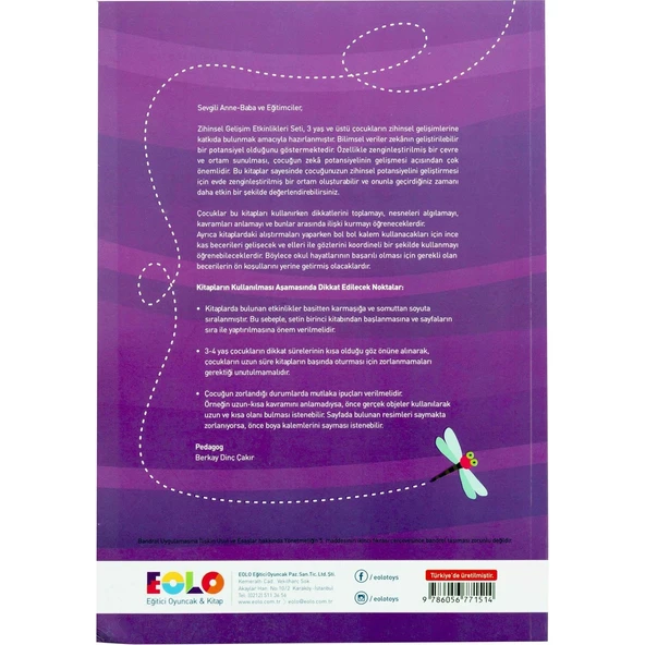 EOLO ZİHİNSEL GELİŞİM ETKİNLİKLERİ-3 3+YAŞ - Resim 3