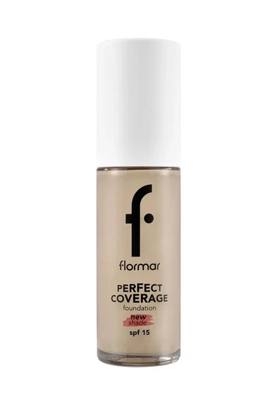 Flormar Perfect Coverage Yüksek Pigmentli & Yarı Parlak Bitişli SPF15 Fondöten 131 WARM NUDE ürün görseli