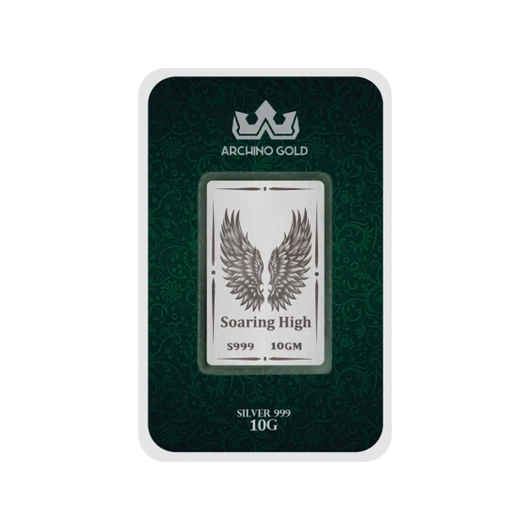 Hediyeye Özel 10 Gram Özgürlüğün ve Zarafetin Simgesi Olan Kanat Temalı 999 Ayar Gümüş Külçesi-702 - 2