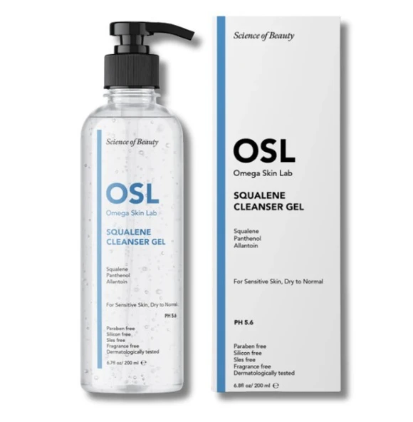 Osl Omega Skin Lab Squalene Cleanser Gel  Makyaj ve Yüz Temizleme Jeli 200 ml