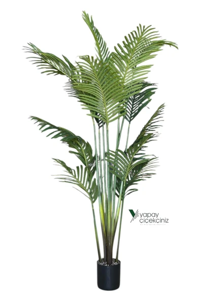 190 cm Islak Dokulu 14 Dallı Lüks Yapay Areka Ağacı - Resim 2