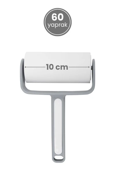 Tüy Toplayıcı Rulo, Kedi Köpek Tüyü Elbise Kanepe Araba Koltuğu Yapışkanlı Temizleme Rulo 60 Yaprak - Resim 2