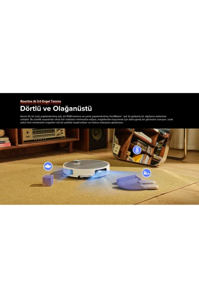 Roborock Saros 10 Smart Robot Vacuum Cleaner White - 5