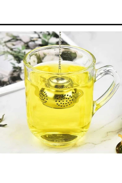 Mucit Home Paslanmaz Çelik Demlik Figürlü Çay Süzgeç Bitki Çayı Demleme ÇayKahve Demleme Bardak Çaydanlık ürün görseli