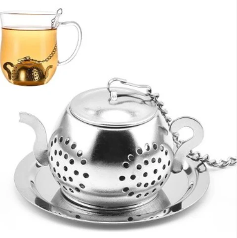 Mucit Home Paslanmaz Çelik Demlik Figürlü Çay Süzgeç Bitki Çayı Demleme ÇayKahve Demleme Bardak Çaydanlık - Resim 2