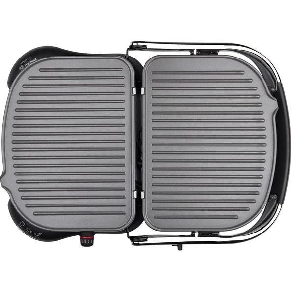 Korkmaz Castron Tost Makinesi Gri-Krom 1800 W A324-08 - Resim 3