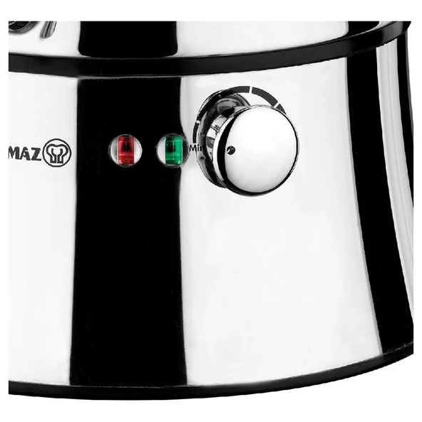 Korkmaz Nosta Mega Inox/Krom Semaver A334 - Resim 2