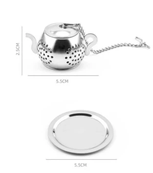 Mucit Home Paslanmaz Çelik Demlik Figürlü Çay Süzgeç Bitki Çayı Demleme ÇayKahve Demleme Bardak Çaydanlık - Resim 5