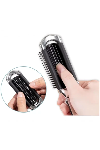 Mucit Home Katlanabilir Mini Aynalı Saç Fırçası Katlanır Tarak Baş Masajı Taşınabilir Seyahat Saç Fırçası - Resim 4