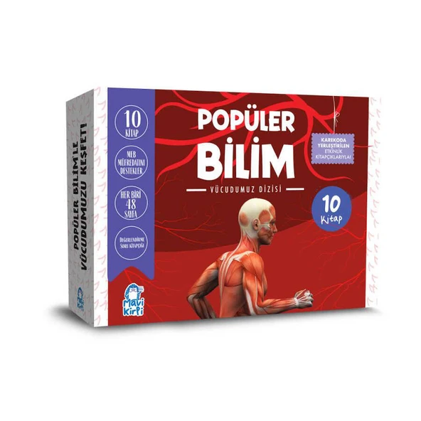 Mavi Kirpi 3. ve 4. Sınıf Popüler Bilim Vücudumuz (10 Kitap) ürün görseli