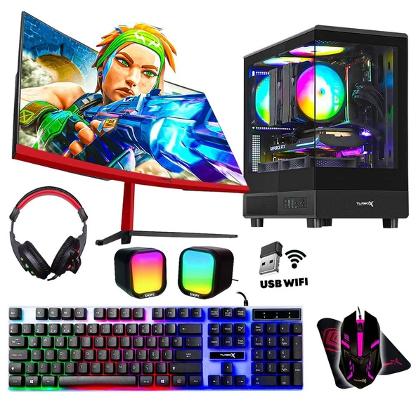 Turbox Tx4546 AMD Ryzen 5 3600 6 Çekirdek 32GB DDR4 512GB NVMe 4GB RX550 23.6 100Hz Curved Sistem Tavsiyesi ürün görseli