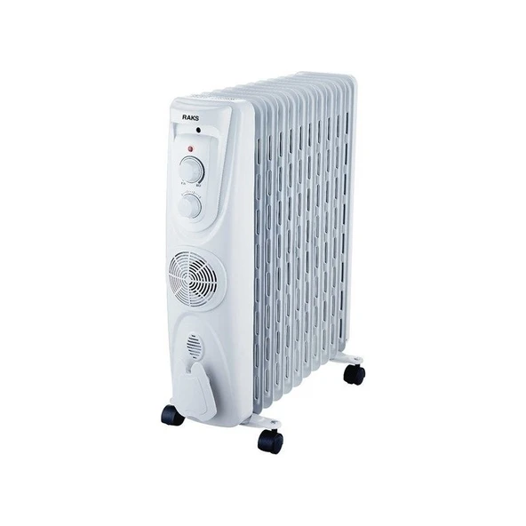 Raks Ilıca Yağlı Radyatör 11 Dilim 2300 W Fanlı Isıtıcı Siyah ürün görseli 1