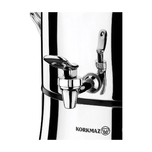 Korkmaz Nosta Mega Inox/Krom Semaver A334 - Resim 3