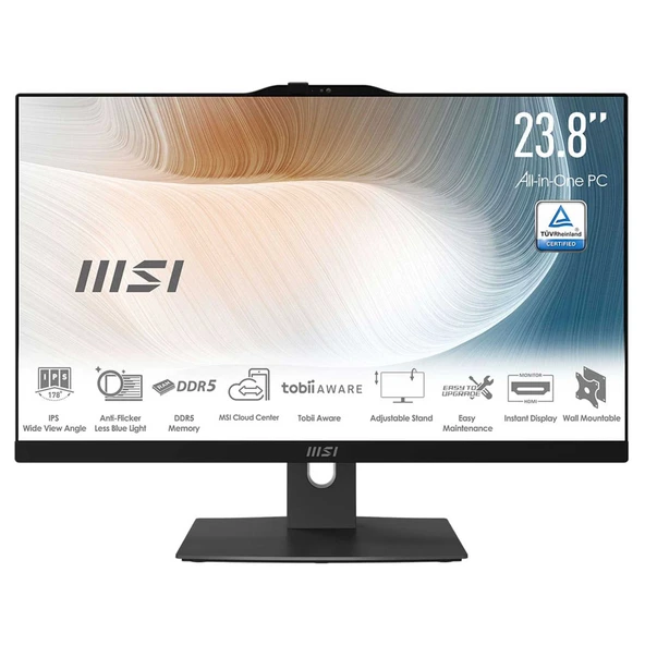 MSI Modern AM242P 1M-1815XTR016 Core5 120U 64GB 1TBSSD 23.8" FHD W11P All In One Bilgisayar ürün görseli 1