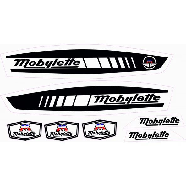 Mobylette Super 52 Etiket Sticker Seti