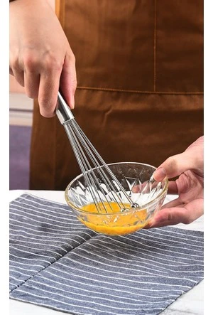 Mucit Home Ayarlanabilir Paslanmaz Çelik Metal Boncuk Top Uçlu Çırpıcı Sos Karıştırıcı Top Uçlu Yumurta Çırpıcı - Resim 2