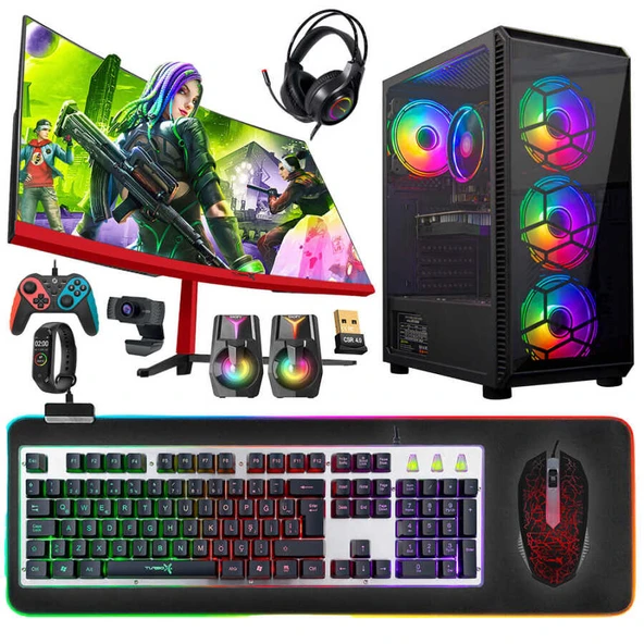 Turbox Tx5016 Ryzen 5 3600 32GB 512GB SSD GTX1050Ti 4GB 23.6 100Hz Curved Oem Paket ürün görseli