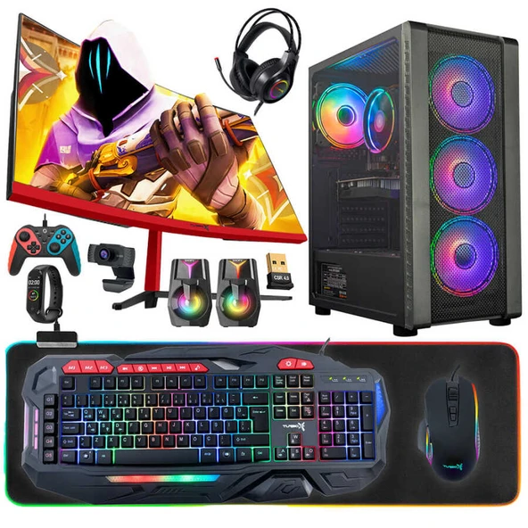 Turbox Tx5034 i5 9400F 16GB 1TB SSD 4GB GTX1050Ti GDDR5 23.6 100Hz Curved Oem Paket ürün görseli