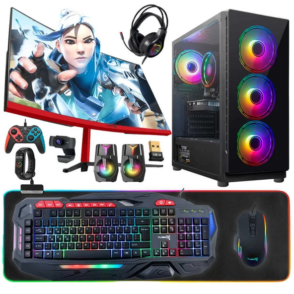 Turbox Tx5025 i5 9400F 16GB 1TB SSD 4GB RX560 GDDR5 23.6 100Hz Curved Oem Paket ürün görseli