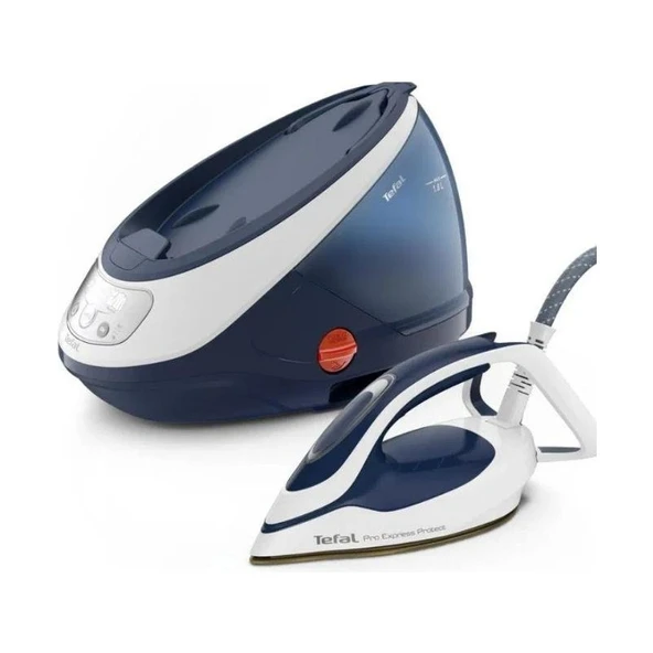 Tefal GV9221 Pro Express Protect 2600 W Buhar Kazanlı Ütü – Yüksek Basınç, Damlama Önleme ve Otomatik Kapanma Özellikli, Beyaz-Mavi - Resim 2