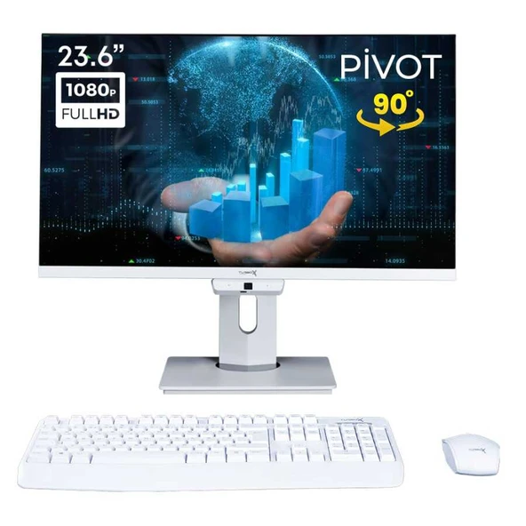 Turbox TAx857 i7 10700 16GB DDR4 1TB M.2 NVMe SSD 23.6 inç FHD Webcam All in One PC