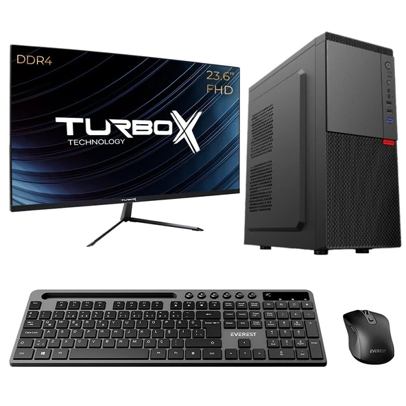 Turbox Tx5190 i5 12400 32GB DDR4 512GB SSD 23.6 inç FHD Monitör Masaüstü Kurumsal Oem Paket ürün görseli