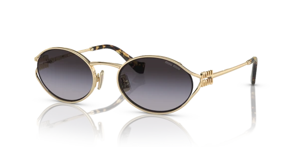 Miu Miu Logo 52YS ZVN5D1 Gold-Grey Kadın Güneş Gözlüğü ürün görseli