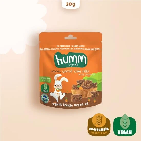 Humm Organik Havuçlu Tarçınlı Vegan Kek 30 Gr ürün görseli
