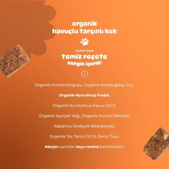 Humm Organik Havuçlu Tarçınlı Vegan Kek 30 Gr - Resim 4