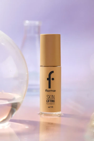 Flormar Skin Lifting Sıkılaştırıcı Bakım Yapan Kremsi Dokulu SPF 30 Fondöten 050 LIGHT BEIGE - Resim 6