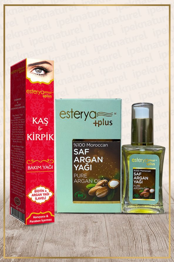Esterya Plus Argan Yağı 30 Ml Ve Esterya Plus Kaş&kirpik Bakım Yağı (biotin&argan Yağı Ilaveli) 10ml