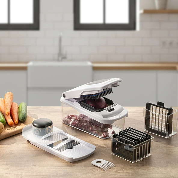 Emsan Smart Hazneli Doğrayıcı Beyaz 10 Parça - Resim 8