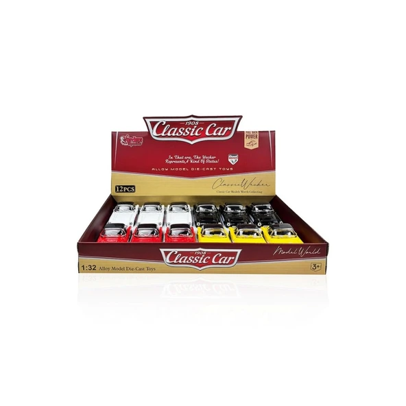 WK-615-3B-5B-6B-12B ÇEKBIRAK 1 32 KLASİK ARABA - Resim 5