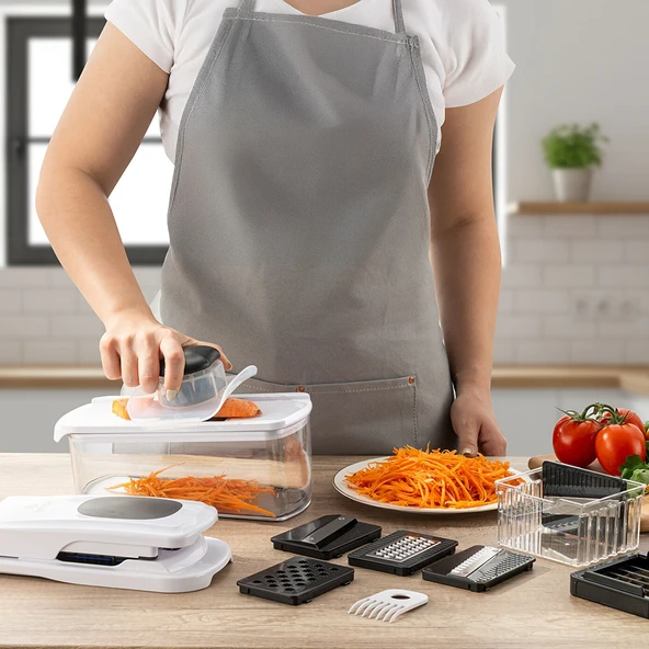 Emsan Smart Hazneli Doğrayıcı Beyaz 10 Parça - Resim 5