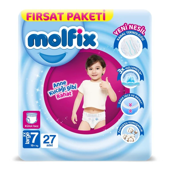 Molfix Külot Bez Fırsat Paketi 7 Beden 19+ Kg 27 Adet ürün görseli